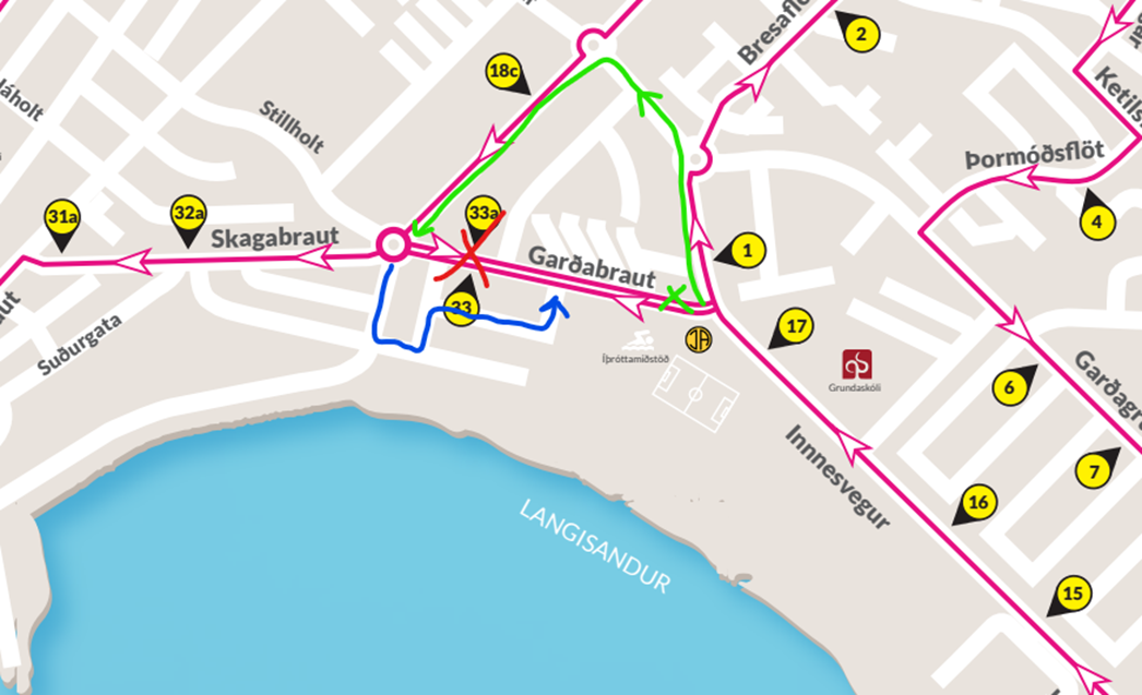 Hjáleið strætó Hjáleið strætó