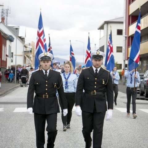 Skrúðganga á Akranesi á 17. júní 2018