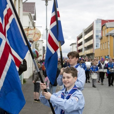 Skrúðganga á Akranesi á 17. júní 2018