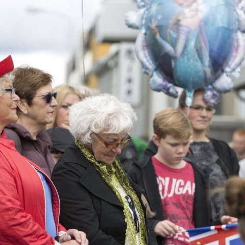 Skemmtidagskrá var á Akratorgi á 17. júní