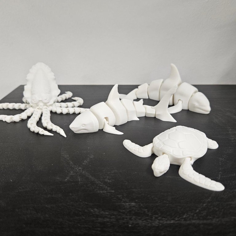 Fab Lab fjölskyldusmiðja - 3D prentuð sæskrímsli