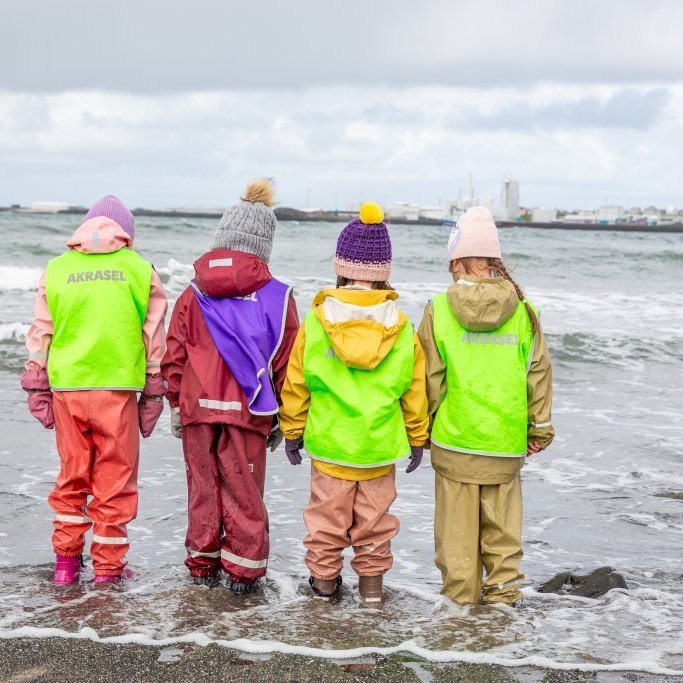 Sæskrímsla verkefni elstu barna á leikskólanum Akraseli.
Ljósmyndir Guðni Hannesson