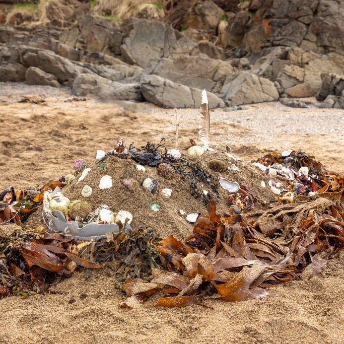 Sæskrímsla verkefni elstu barna á leikskólanum Akraseli.
Ljósmyndir Guðni Hannesson