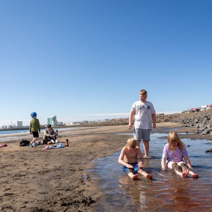 Litaskrímsli á Langasandi - Listasmiðja Angelu Snæland
Ljósmynd: Guðni Hannesson 2024