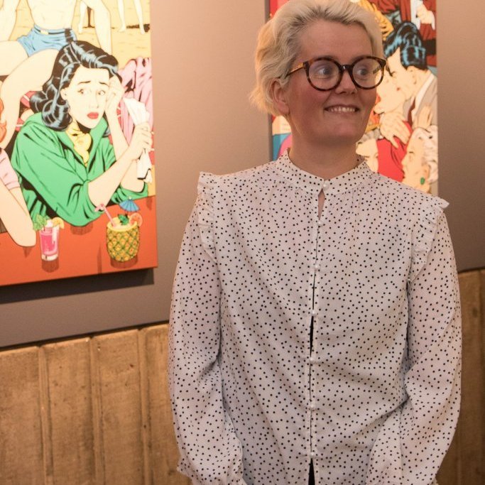 Tinna Royal opnaði sýningu sína í Garðastofu er ber heitið 