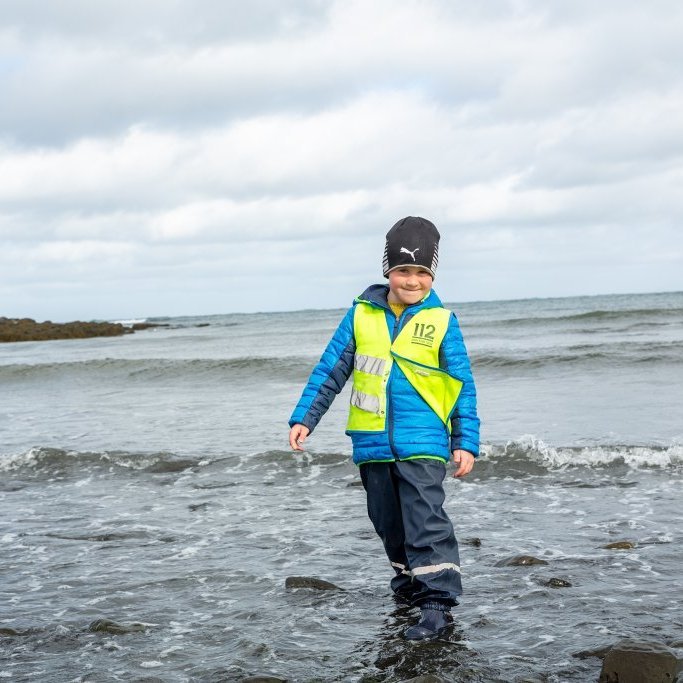 Sæskrímsli í Kalmansvík - Unnið af elstu deild leikskólans Garðaseli (2024)
Ljósmynd: Guðni Hannesson