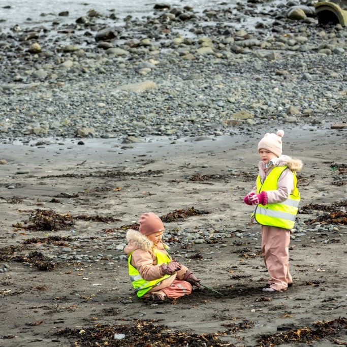 Sæskrímsli í Kalmansvík - Unnið af elstu deild leikskólans Garðaseli (2024)
Ljósmynd: Guðni Hannesson