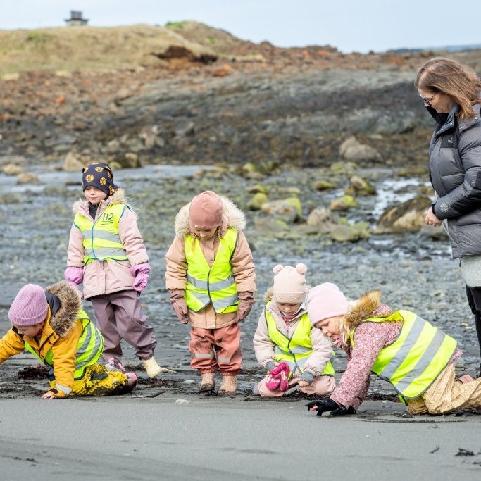 Sæskrímsli í Kalmansvík - Unnið af elstu deild leikskólans Garðaseli (2024)
Ljósmynd: Guðni Hannesson