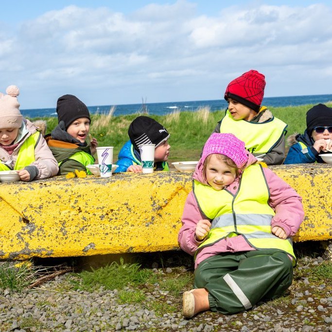 Sæskrímsli í Kalmansvík - Unnið af elstu deild leikskólans Garðaseli (2024)
Ljósmynd: Guðni Hannesson