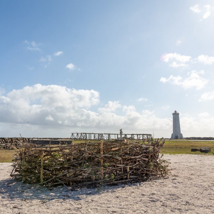 Sæskrímsli í Skarfavör - Unnið af 3.-7. bekk grunnskólanna í samvinnu við Þorpið og Tinnu Royal (2024)
Ljósmynd: Guðni Hannesson