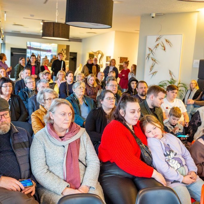 Setningarhátíð Vökudaga er haldin í anddyri Tónlistarskólans á Akr
Ljósmynd: Guðni Hannesson