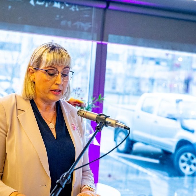 Guðríður Sigurjónsdóttir formaður menningar- og safnanefndar var með erindi og veitti menningarverðlaun Akraneskaupstaðar 2024
Ljósmyndir: Guðni Hannesson