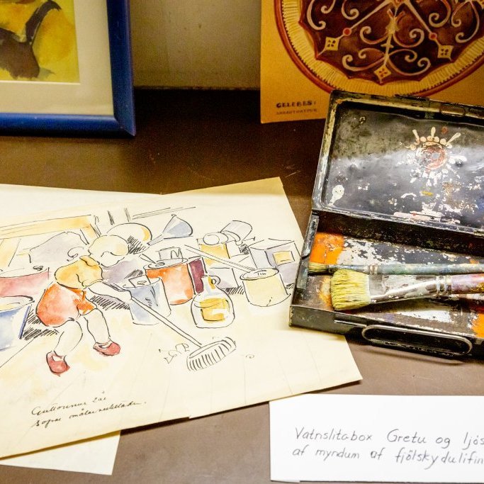 Helena Guttormsdóttir á opinni vinnustofu Gutta ,,Að hugsa með höndunum