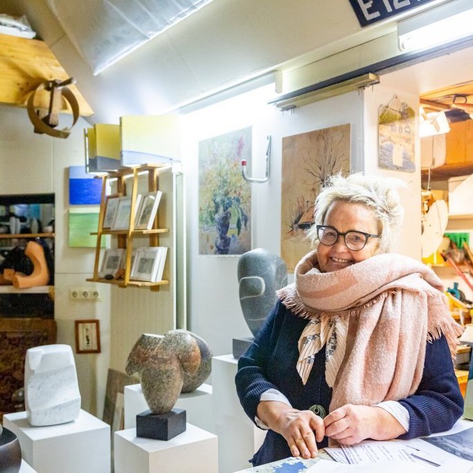 Helena Guttormsdóttir á opinni vinnustofu Gutta ,,Að hugsa með höndunum