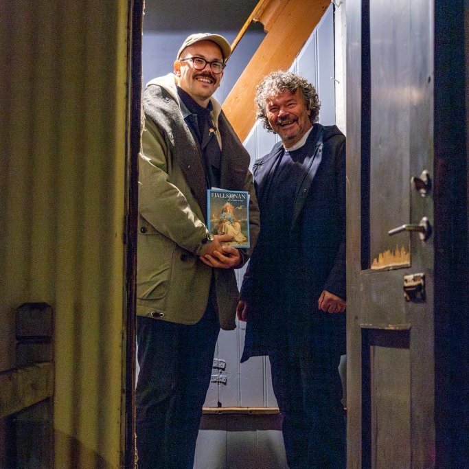 Jón Allannsson forstöðumaður Byggðasafnsins og Hjalti heiðar Jónsson á samsýningu Byggðasafnsins í Görðum
Ljósmyndir: Guðni Hannesson