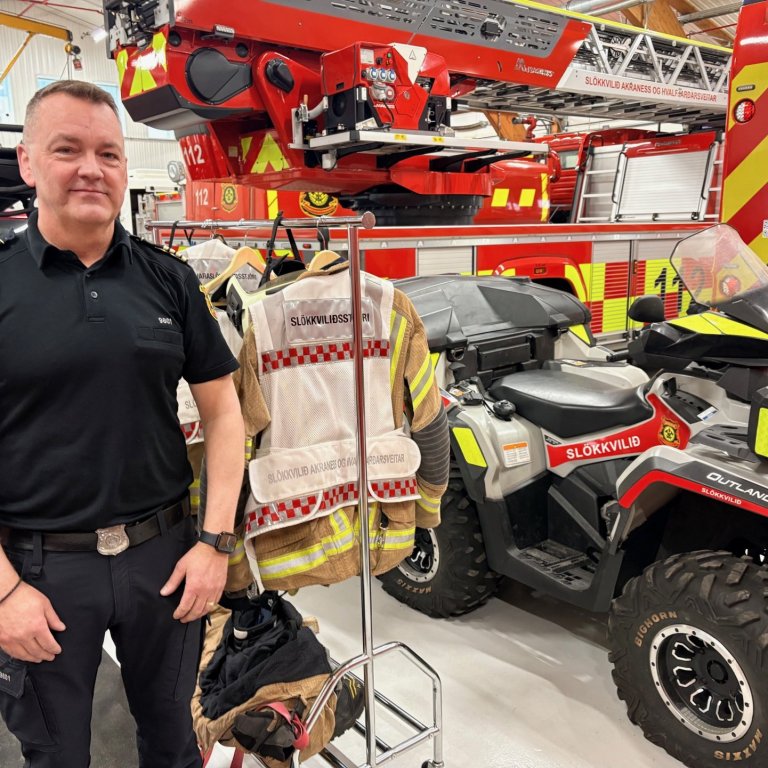 Jens Heiðar Ragnarsson slökkviliðsstjóri býður alla velkomna í heimsókn á miðvikudag.