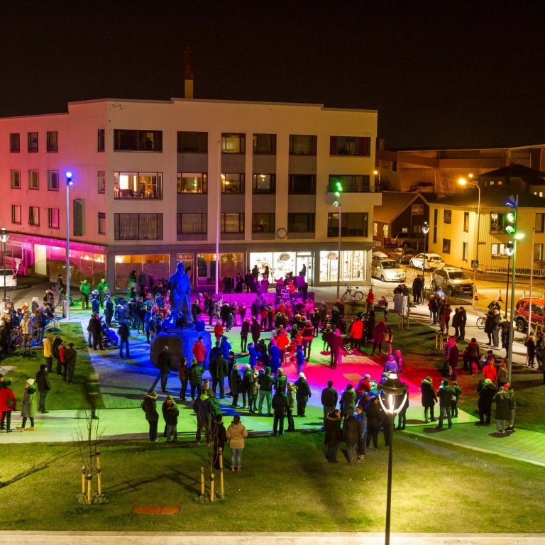 Akratorg í öllum sínum litum 16. október sl.