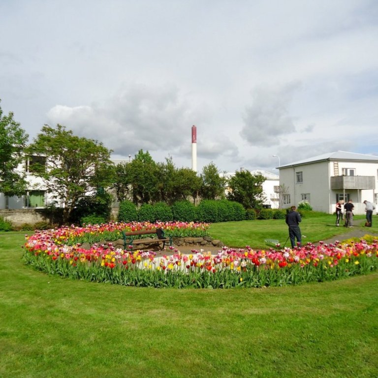 Vinnuskólinn að störfum.