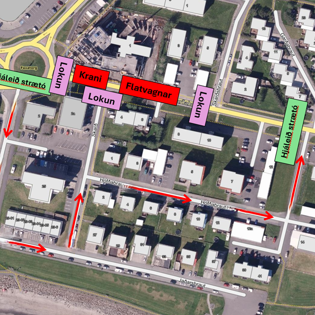 Lokun við Garðabraut 1