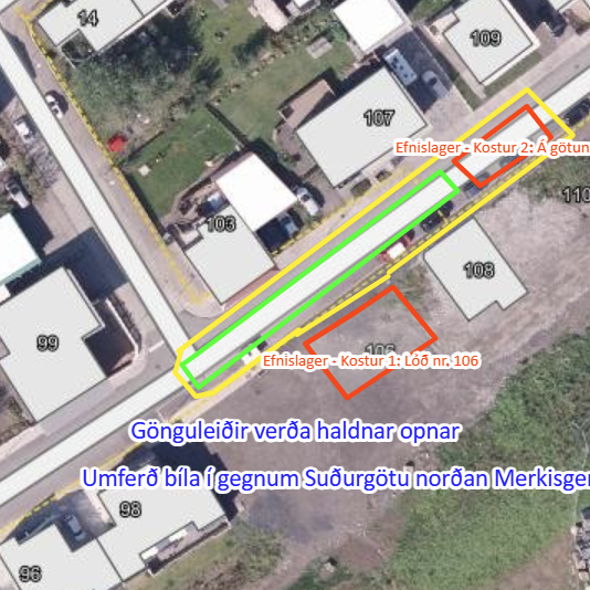 Lokun við Suðurgötu vegna viðgerða á regnvatnslögn