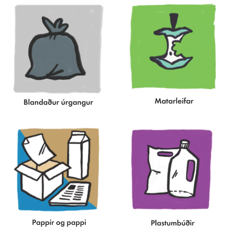 Sorphirða hjá fjölbýlishúsum - 4 úrgangsflokkar (breytt 13.8.2024)