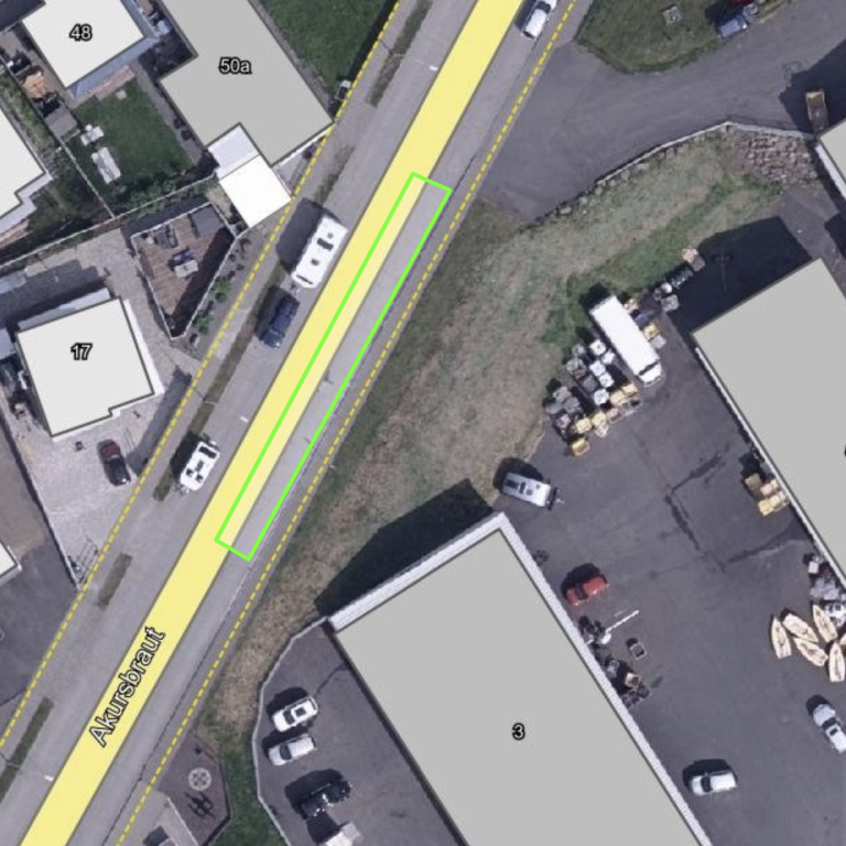 Akursbraut þrenging að hluta 2. sept. til og með 9. september