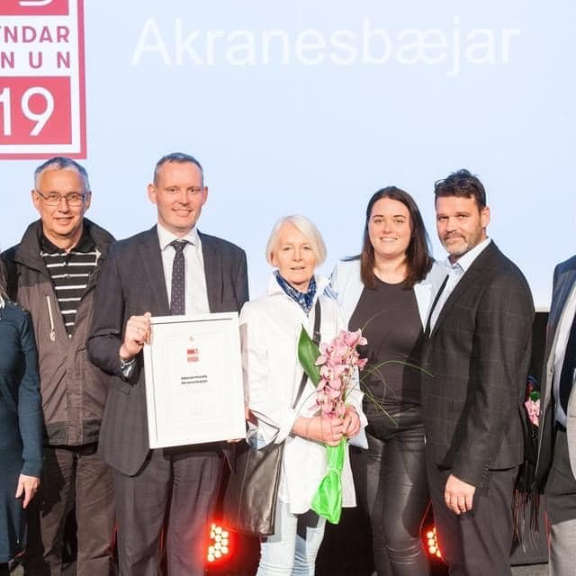 Ljósmynd frá árinu 2019 þegar bæjarskrifstofan lenti í öðru sæti.