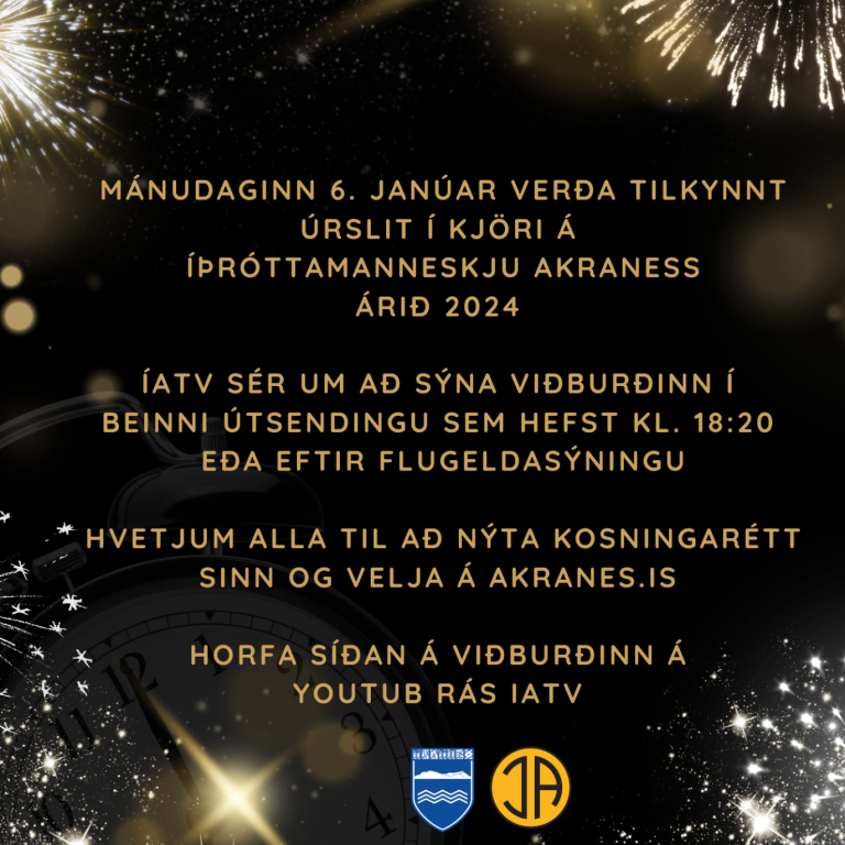 Úrslit í Kjöri á Íþróttamanneskju Akraness árið 2024