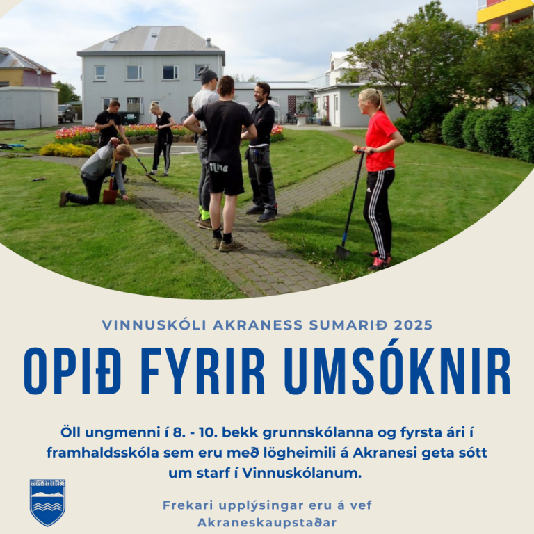 Vinnuskóli Akraness - opið fyrir umsóknir