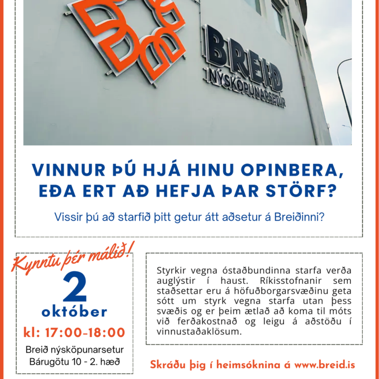 Kynningarfundur - Styrkir vegna óstaðbundinna starfa hjá ríkisstofnunum