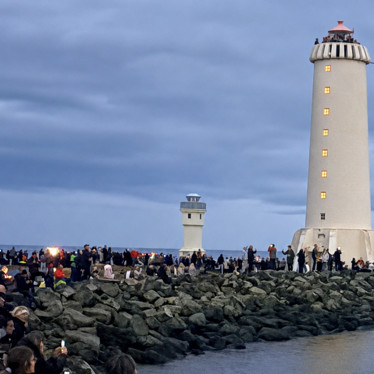 Margir nutu almyrkvans á Akranesi