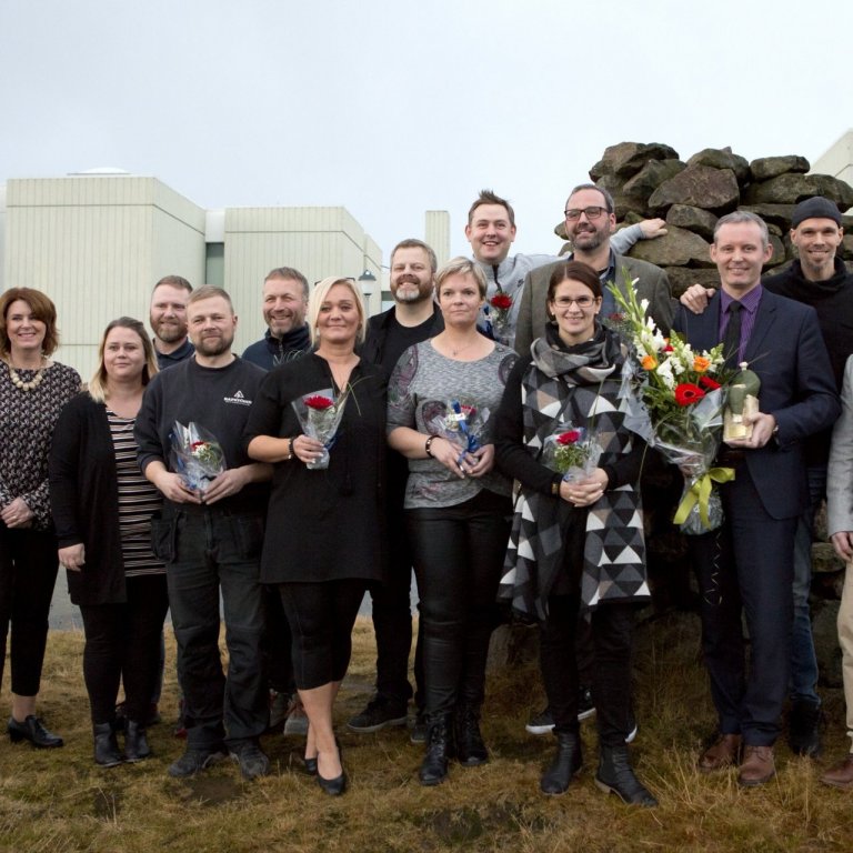 Handhafar menningarverðlauna Akraness 2016, Club 71, ásamt Ellu Maríu Gunnarsdóttur, Regínu Ásvaldsd…