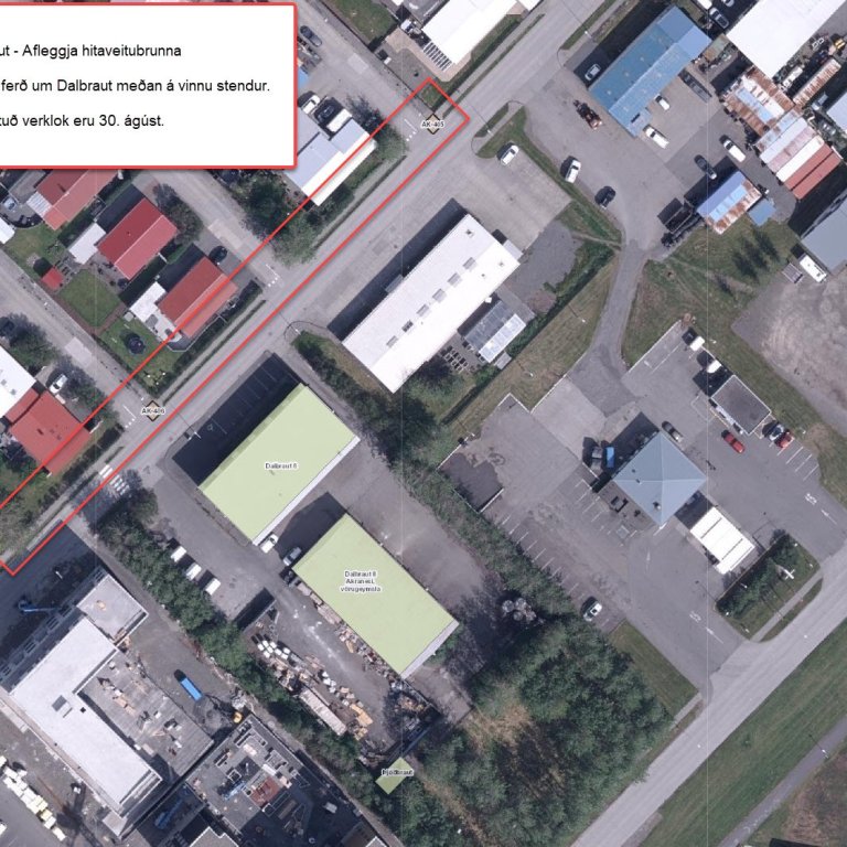 Dalbraut þrenging - truflun á umferð