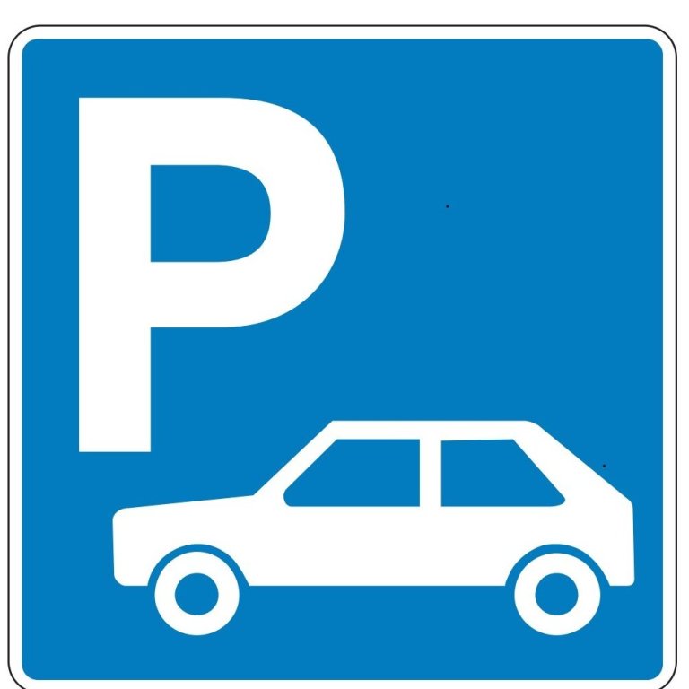 Bílastæði við Grundaskóla - sérmerkt fólksbílastæði