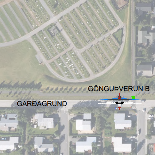 Framkvæmdir við Garðagrund og Leynisbraut