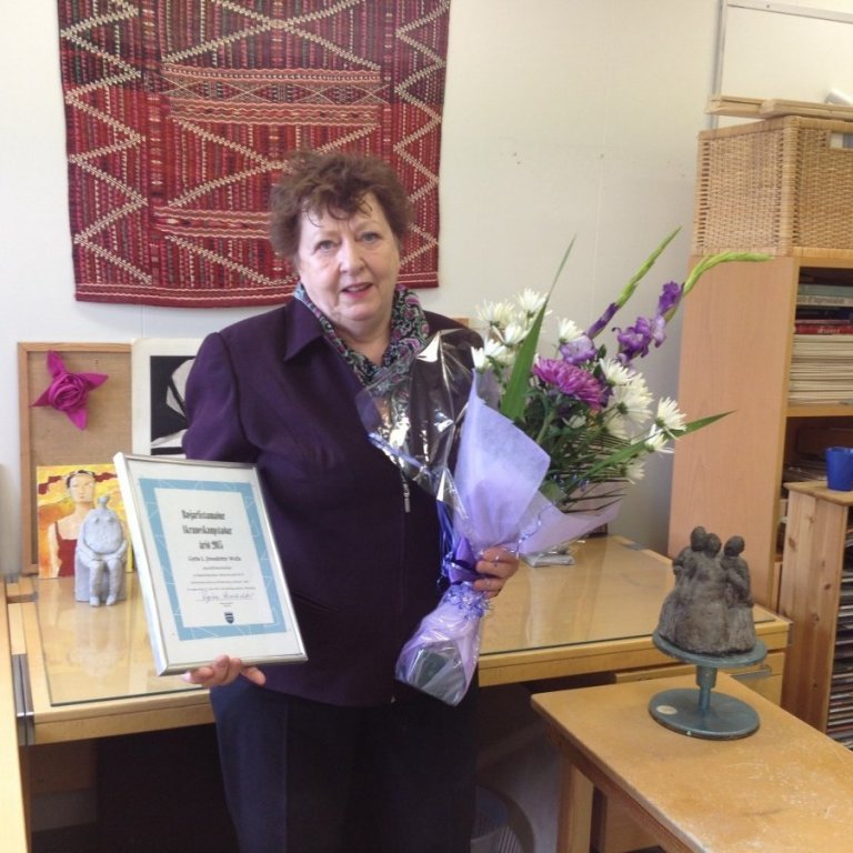 Gyða L. Jónsdóttir Wells bæjarlistamaður Akraness árið 2015.