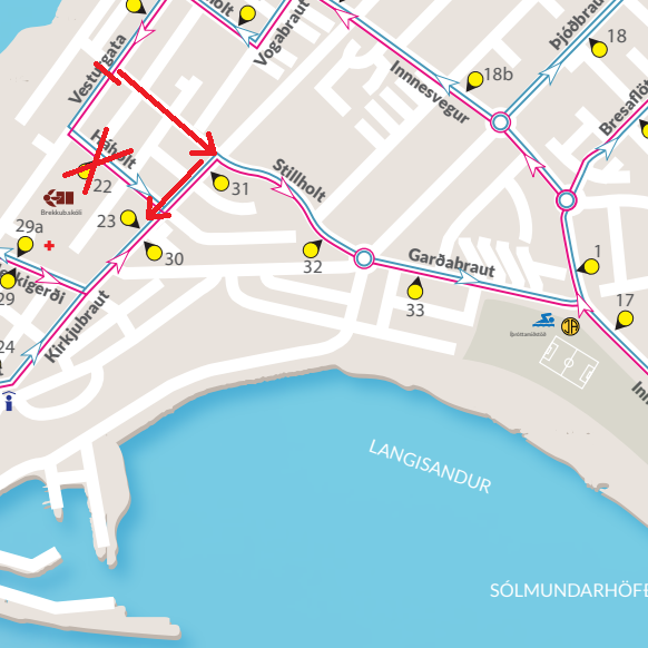 Götulokun og breyting á akstursleið strætó