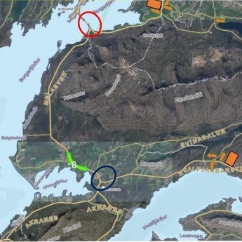 Lokun hringvegar við Melasveit