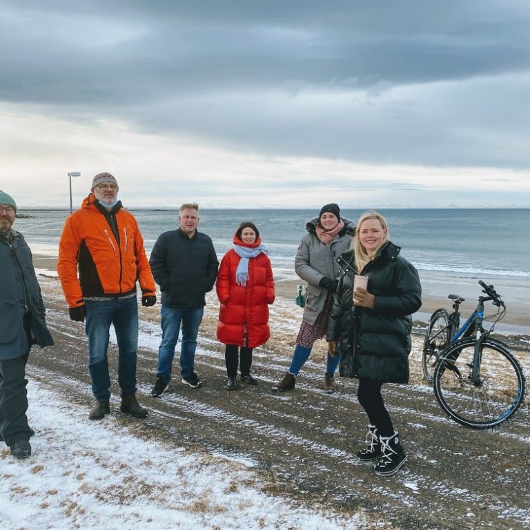 Dómnefnd í vettvangsskoðun í febrúar sl.