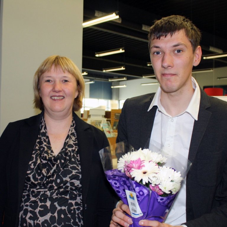 Þorvaldur og móðir hans Ásdís Vala Óskarsdóttir.