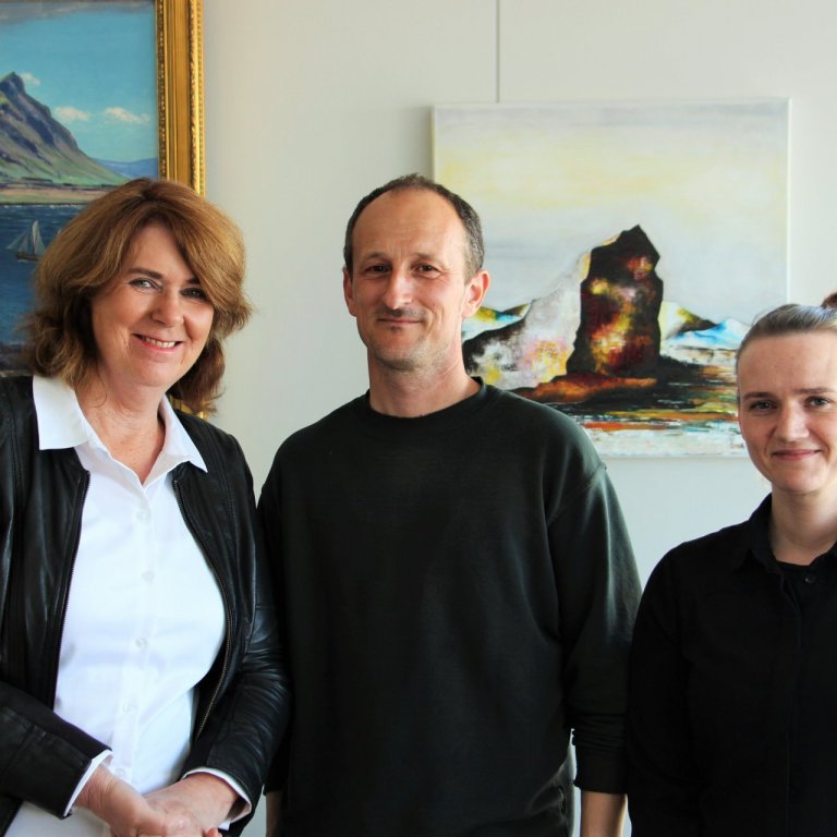 Regína Ásvaldsdóttir, Jón Þórir Guðmundsson og Íris Reynisdóttir.