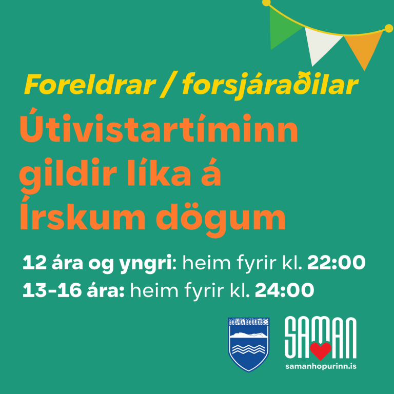 Írskir dagar – skilaboð til foreldra