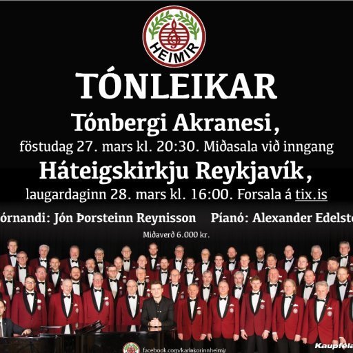 Tónleikum Karlakórsins Heimis aflýst