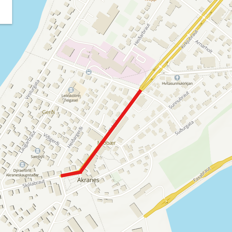 Kirkjubraut og Skólabraut - lokun vegna malbikunarframkvæmda