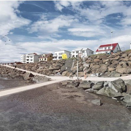 Styrkur fyrir hönnun á bættu aðgengi og sturtuaðstöðu á Langasandi.