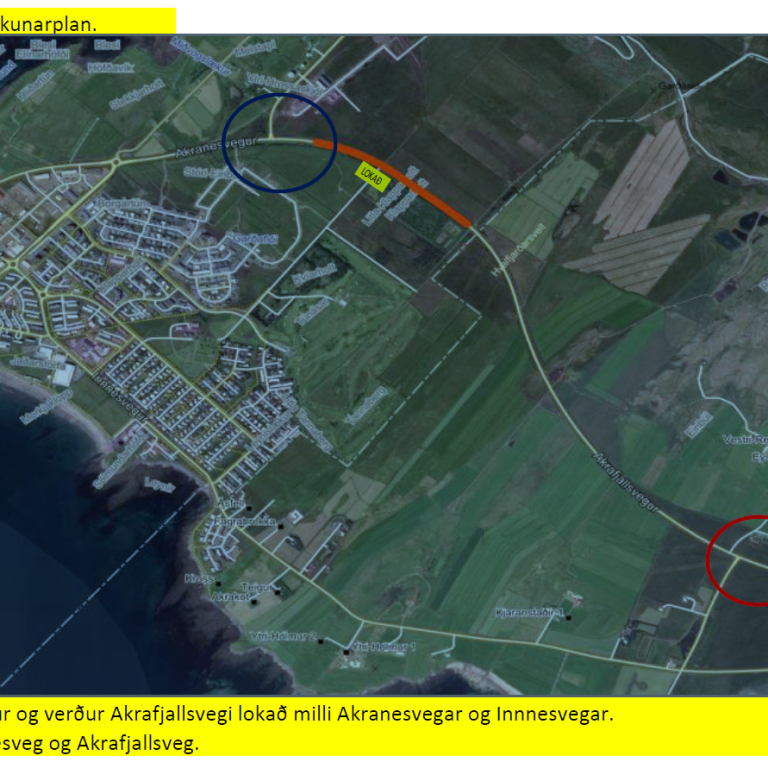 Malbikun á Akrafjallsvegi 8. ágúst - lokun og hjáleið
