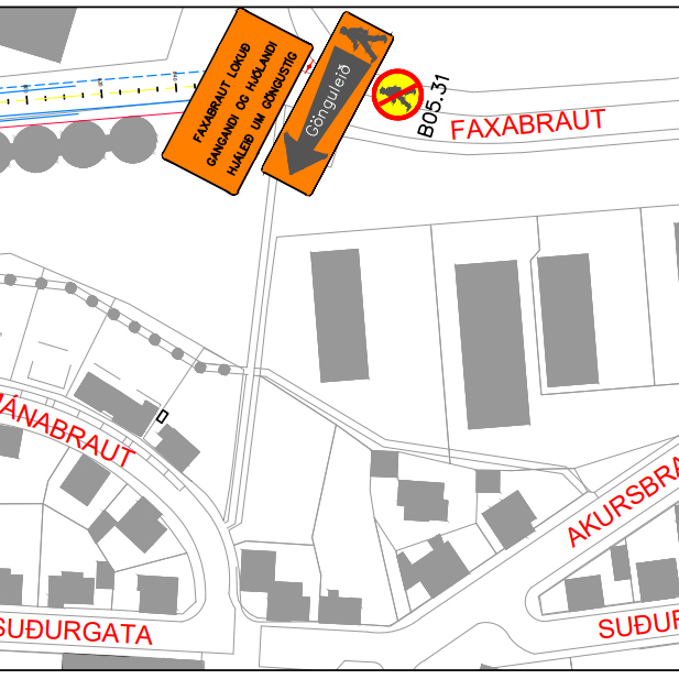 Lokanir við Faxabraut