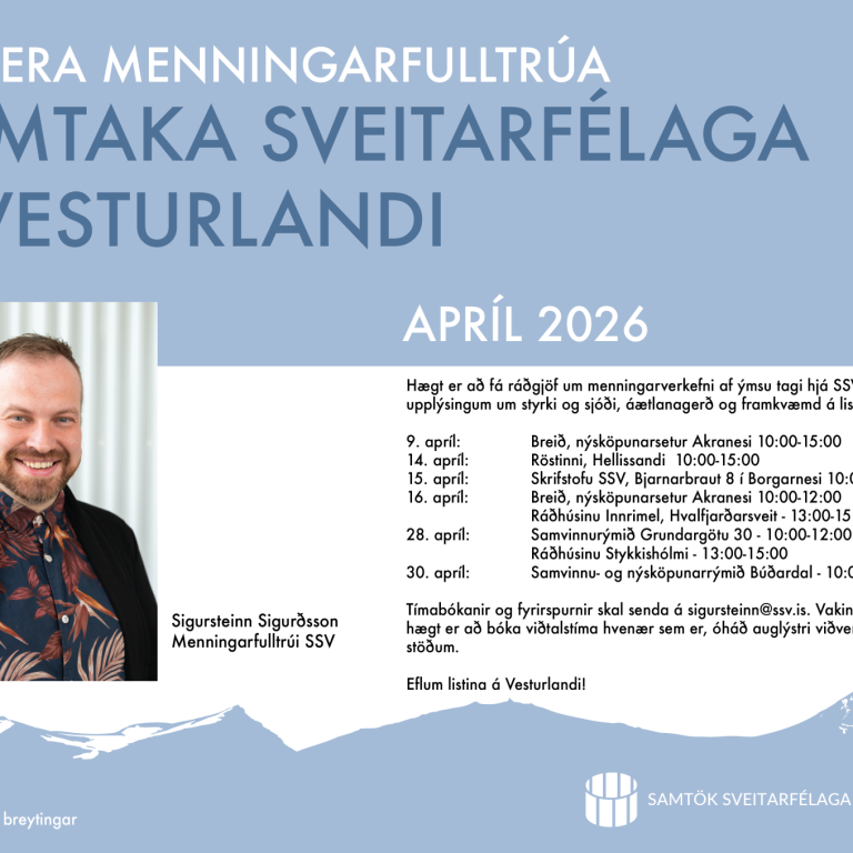 Menningarfulltrúi veitir ráðgjöf á Breið á morgun