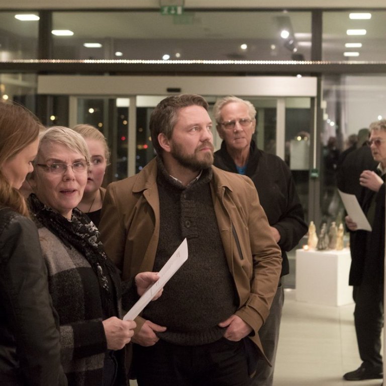 Frá opnun sýningarinnar Samspil í tilefni Vökudaga 2015