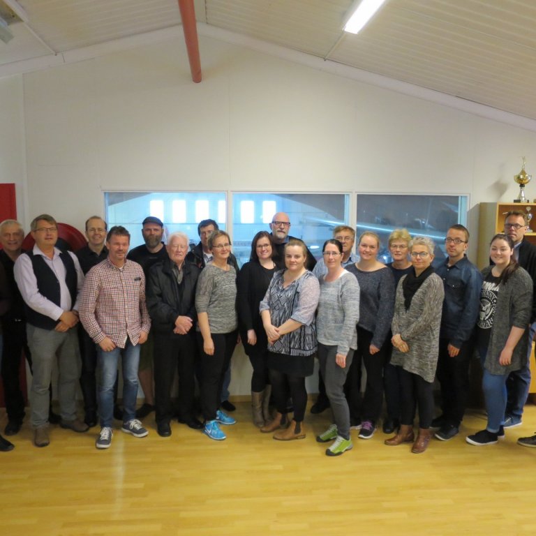 Ljósmynd tekin á námskeiði eldvarnarfulltrúa í september síðastliðnum.